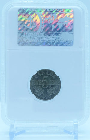 1930 5 CENT CANADA – AU 58 - GRADED