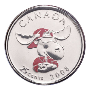2008 25 CENTS CANADA MOOSE GIFT COIN