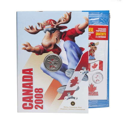2008 25 CENTS CANADA MOOSE GIFT COIN