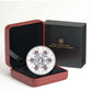 2008 1oz $20 CRYSTAL SWAROVSKI AMETHYST SNOWFLAKE FINE SILVER COIN
