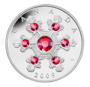 2009 1oz $20 - PINK CRYSTAL SNOWFLAKE - FINE SILVER COIN