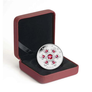 2009 1oz $20 - PINK CRYSTAL SNOWFLAKE - FINE SILVER COIN