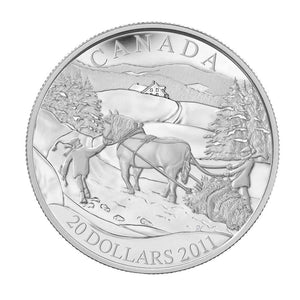 2011 $20 - WINTER SCENE - FINE SILVER COIN