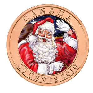 SALE - 2010 - 50-CENT COIN - SANTA AND THE RED NOSED REINDEER (NO SLEEVE)