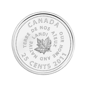 2005 25 CENTS CANADA DAY COLOURED COIN