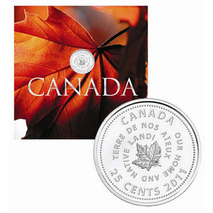 2005 25 CENTS CANADA DAY COLOURED COIN
