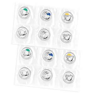 2011 25-CENT CANADIAN LEGENDARY NATURE CIRCULATION 12-PACK COIN SET