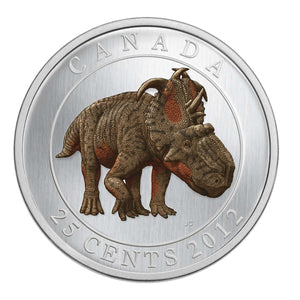 2012 25-CENT GLOW IN THE DARK DINOSAUR PREHISTORIC ANIMALS - PACHYRHINOSAURUS LAKUSTAI