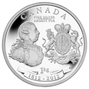 E-TRANSFER ONLY - 2012 $250 KING GEORGE III PEACE MEDAL FINE SILVER (KILO)