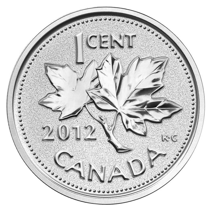 2012 1-CENT 5OZ.  - FAREWELL TO THE PENNY - FINE SILVER COIN