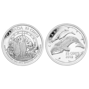 2013 25c ARCTIC EXPEDITION, 100TH ANNIVERSARY 12-PACK UNCIRCULATED COIN SET