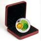 2014 1oz $20 WATER-LILY AND VENETIAN GLASS LEOPARD FROG FINE SILVER COIN
