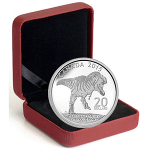 2015 1oz $20 CANADIAN DINOSAURS: ALBERTOSAURUS FINE SILVER COIN