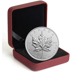 2014 1oz $5 SILVER MAPLE LEAF WITH ANA PRIVY MARK