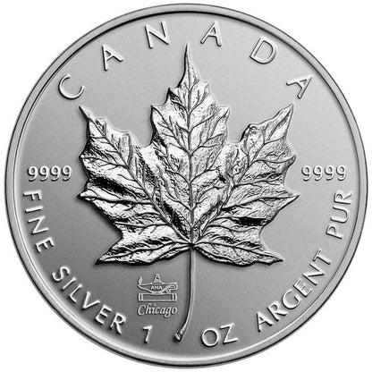 2014 1oz $5 SILVER MAPLE LEAF WITH ANA PRIVY MARK
