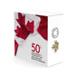 2015 $50 50TH ANNIVERSARY OF THE CANADIAN FLAG FINE SILVER COIN (TONED)