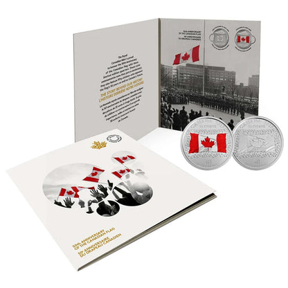 2015 25c CANADIAN FLAG COLLECTOR CARD, 50TH ANNIVERSARY