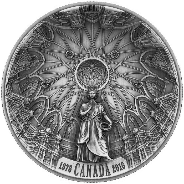 2016 $5 140TH ANNIVERSARY OF THE LIBRARY OF PARLIAMENT FINE SILVER COIN