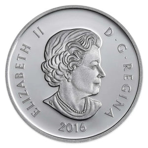 SALE - 2016 1oz $20 MAJESTIC MAPLE LEAVES WITH DRUSY STONE FINE SILVER COIN