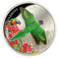 2015 1oz $5 WORLD OF PARROTS: RAINBOW LORIKEET - STERLING SILVER COIN