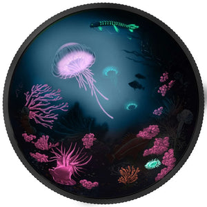 2016 2oz $30 ILLUMINATED UNDERWATER REEF FINE SILVER COIN