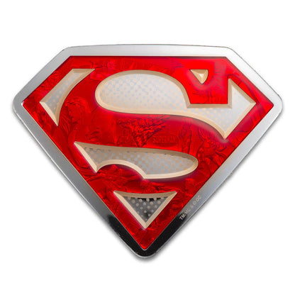 2017 10oz $100 DC COMICS ORIGINALS: SUPERMAN'S SHIELD - PURE SILVER COIN