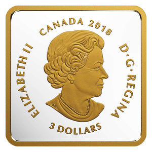 2018 $3 CANADIAN COAST: TRUE NORTH FINE SILVER COIN (11.72g)