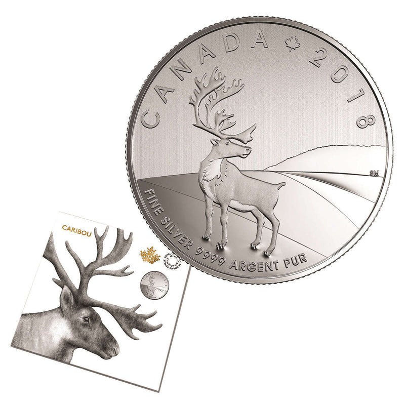 2018 1/4oz $3 CARIBOU PROOF FINE SILVER COIN