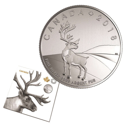 2018 1/4oz $3 CARIBOU PROOF FINE SILVER COIN