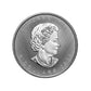 2021 1oz $5 SILVER MAPLE LEAF: W MINT MARK FINE SILVER COIN