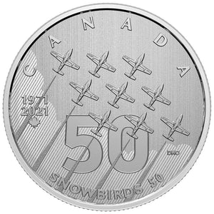 2021 1/2oz $5 MOMENTS TO HOLD: THE SNOWBIRDS FINE SILVER COIN