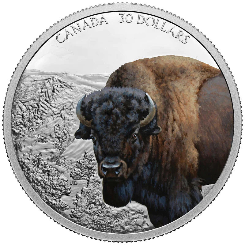 2021 2oz $30 IMPOSING ICONS: BISON FINE SILVER COIN