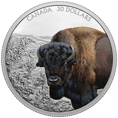 2021 2oz $30 IMPOSING ICONS: BISON FINE SILVER COIN