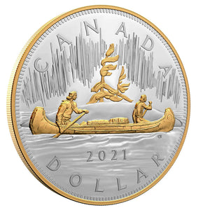 E-TRANSFER ONLY - 2021 $1 KILO COIN THE QUINTESSENTIAL VOYAGEUR FINE SILVER