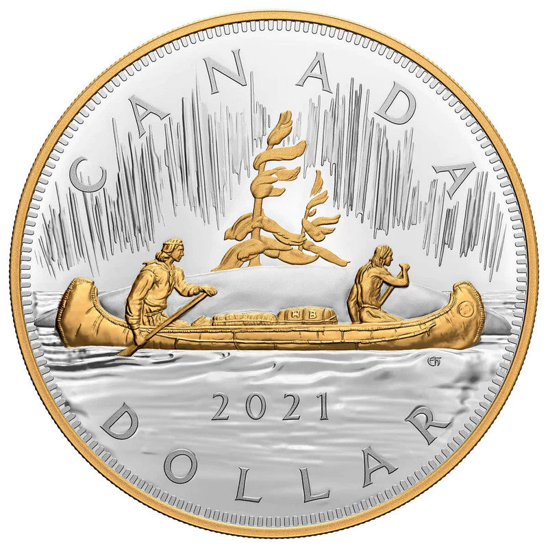 E-TRANSFER ONLY - 2021 $1 KILO COIN THE QUINTESSENTIAL VOYAGEUR FINE SILVER