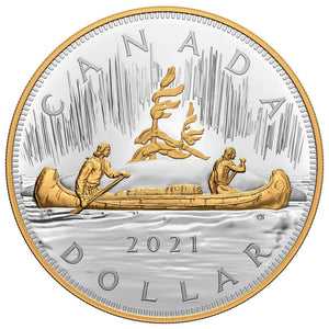 E-TRANSFER ONLY - 2021 $1 KILO COIN THE QUINTESSENTIAL VOYAGEUR FINE SILVER