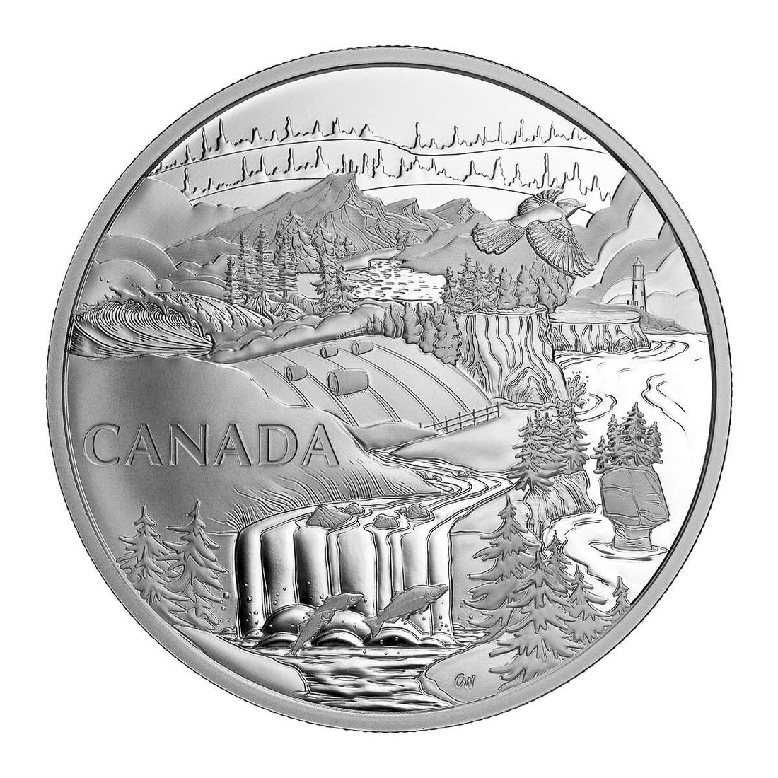 2022 2oz $30 VISIONS OF CANADA FINE SILVER COIN