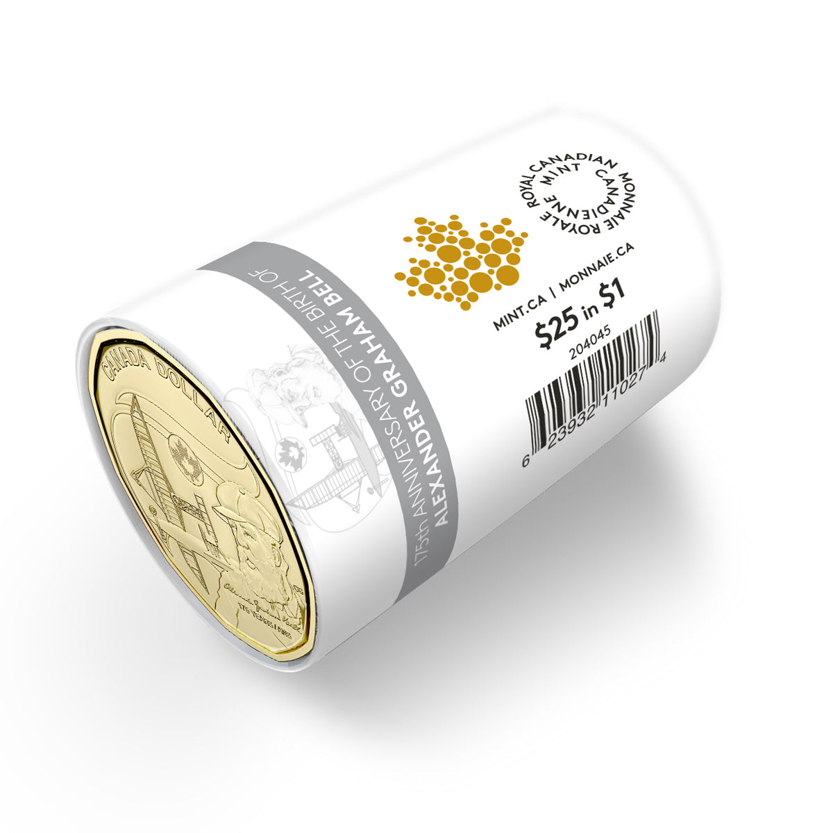 2022 $1 SPECIAL WRAP ROLL 175TH ANNIVERSARY OF THE BIRTH OF ALEXANDER GRAHAM BELL (UNCOLOURED)