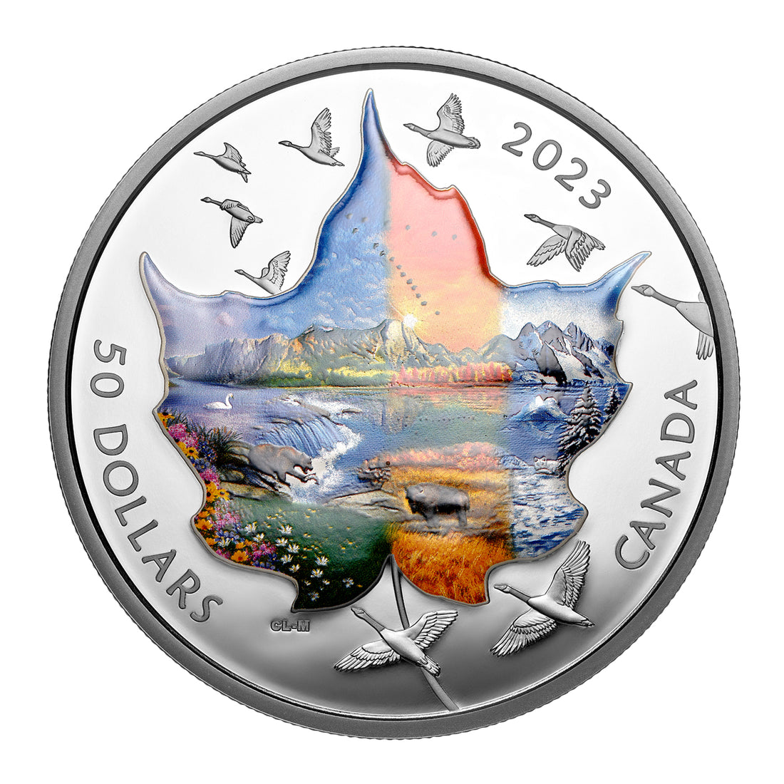 2023 3oz $50 CANADIAN COLLAGE: FOUR SEASONS FINE SILVER COIN