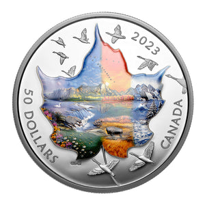 2023 3oz $50 CANADIAN COLLAGE: FOUR SEASONS FINE SILVER COIN