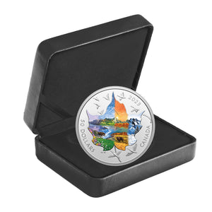 2023 3oz $50 CANADIAN COLLAGE: FOUR SEASONS FINE SILVER COIN