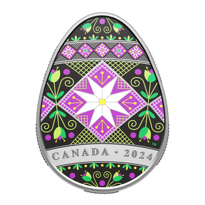 2024 1oz $20 PYSANKA FINE SILVER COIN