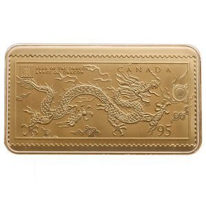 E-TRANSFER ONLY - 2000 HEART OF THE DRAGON GOLD BAR AND STAMP SET