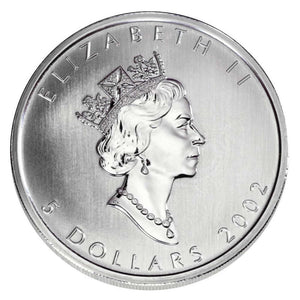 2002 1oz $5 ANNIVERSARY LOON HOLOGRAM PURE SILVER COIN
