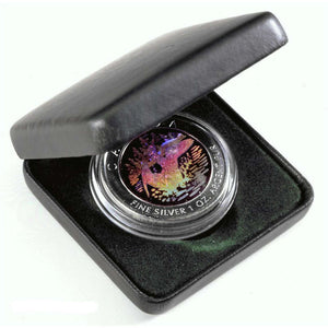 2002 1oz $5 ANNIVERSARY LOON HOLOGRAM PURE SILVER COIN