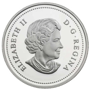 2005 $1 PROOF SILVER DOLLAR 40TH ANNIVERSARY OF CANADA'S NATIONAL FLAG