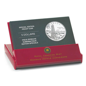 2005 $5 ALBERTA CENTENNIAL SPECIAL EDITION PROOF FINE SILVER COIN