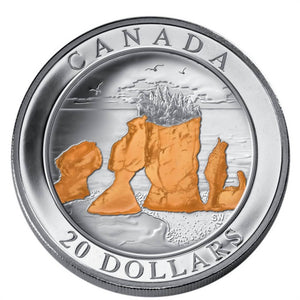 2004 1oz $20 HOPEWELL ROCKS FINE SILVER COIN