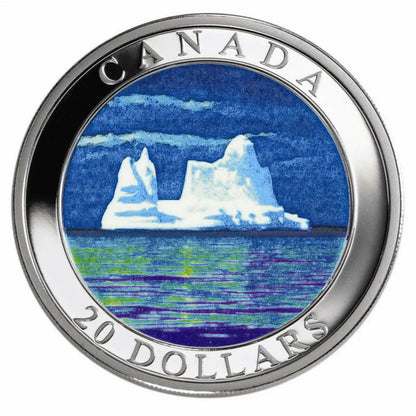 2004 1oz $20 NATURAL WONDERS ICEBERGS FINE SILVER COIN