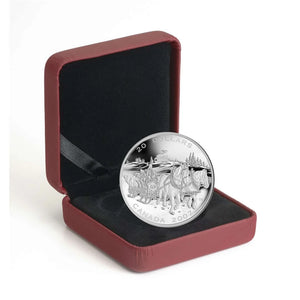 2007 1oz $20 - HOLIDAY SLEIGH RIDE - FINE SILVER COIN